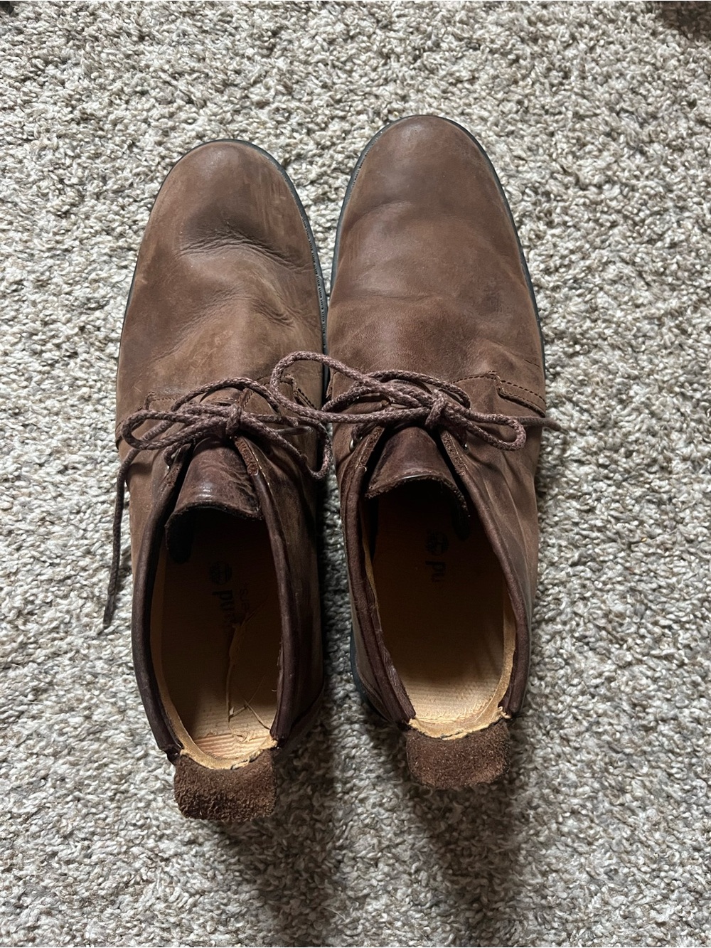 Timberlands Waterproof Men's Brown Leather Lace-Up Boots